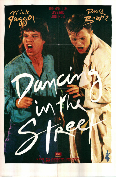 dancing in the street 1985 one sheet poster folded
